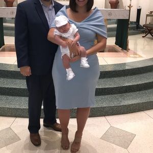 Off the shoulder midi